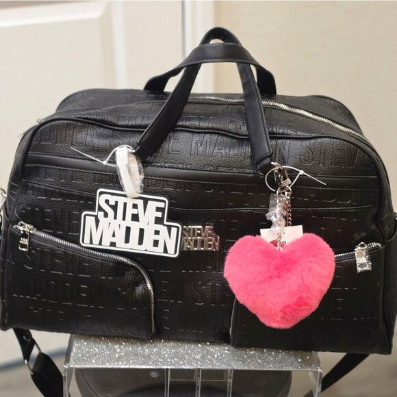 Steve Madden BZiva Logo Weekender- Black - Picture 7 of 10
